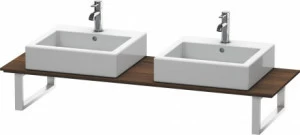 XL046C06969 Консоль для накладных раковин и встраиваемых умывальников, для угла слева X-Large #XL046C 550 мм Орех брашированный (натуральный шпон)