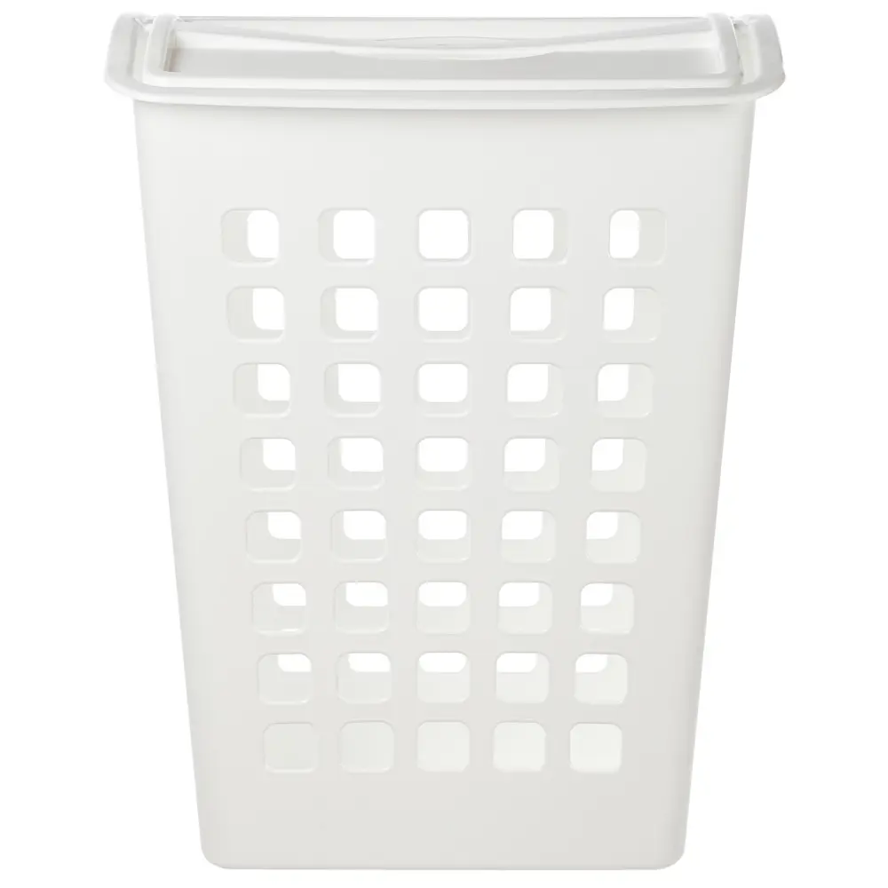 Корзина для белья узкая Бытпласт 43х26х58 см полипропилен цвет белый STLM-2145862 - Вид №1