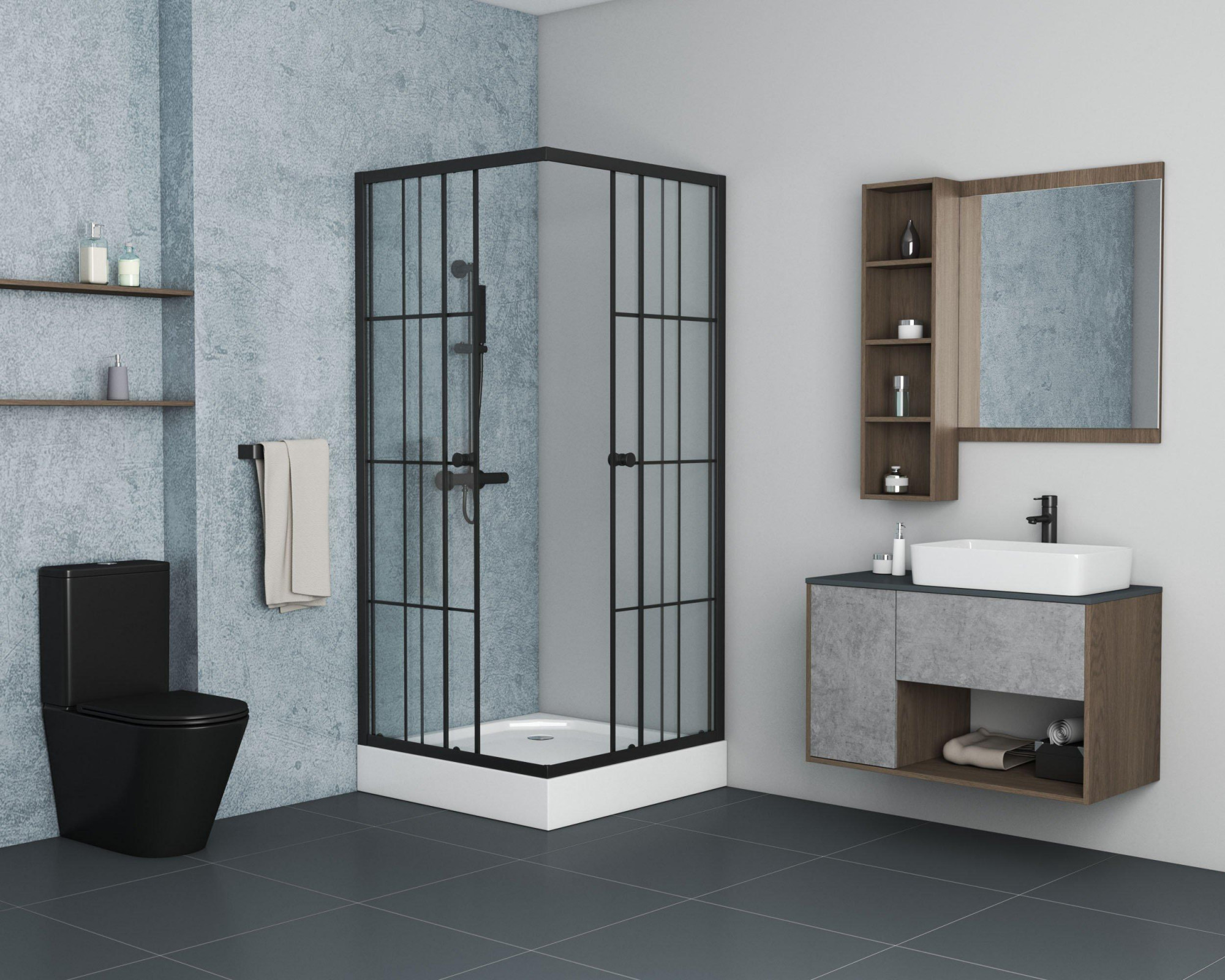 Душевой уголок NG- 0180-14 (800х800х1950) низкий поддон(14см), стекло прозрачное,  2 места Niagara Nova 01801412