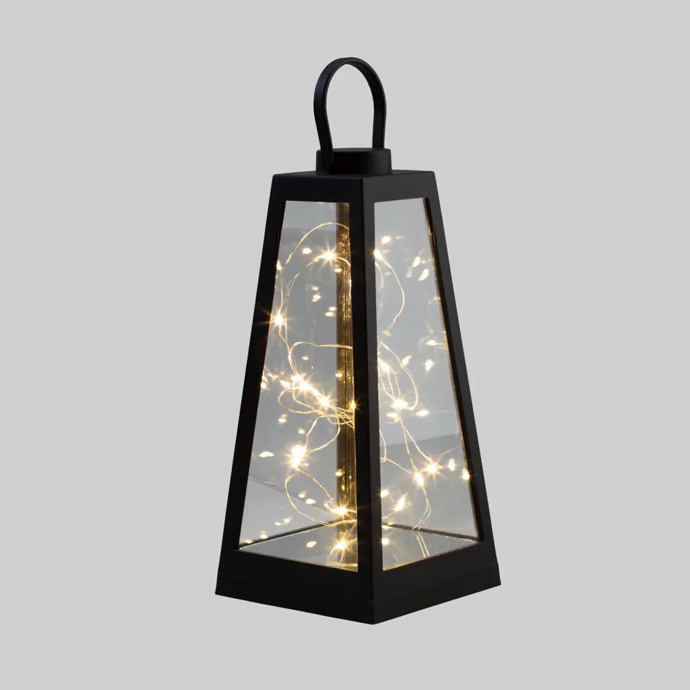 89380288 Электрогирлянда - фигура Фонарь с росой для дома 20 ламп 24 см черный STLM-1340925 Santreyd  - Вид №2