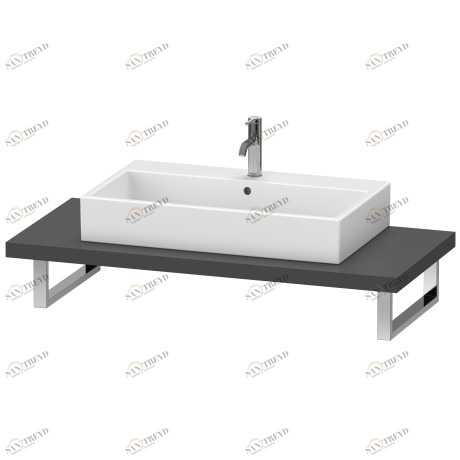 BR102C04949 Консоль для накладных раковин и встраиваемых умывальников, Толщина консоли 45 мм Brioso #BR102C 550 мм Графит матовый, декор Duravit