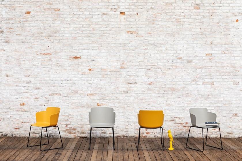 Midj Полипропиленовый стул с салазками и подлокотниками Calla sun-id-1472578 - Вид №2