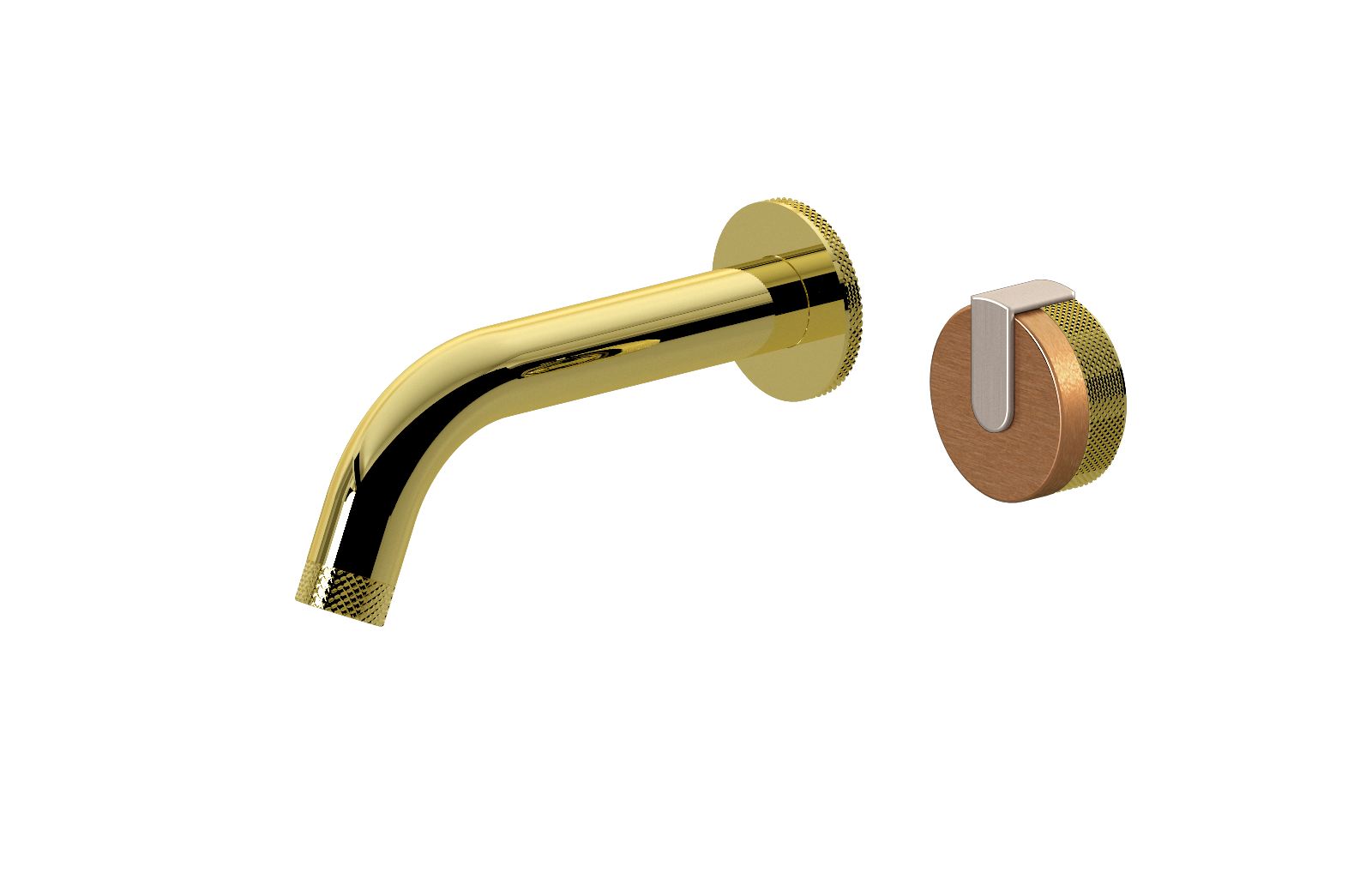 E-11535-R1BRG-L1SN-PB Настенный прогрессивный смеситель скрытого монтажа для раковины GRAFF MOD+