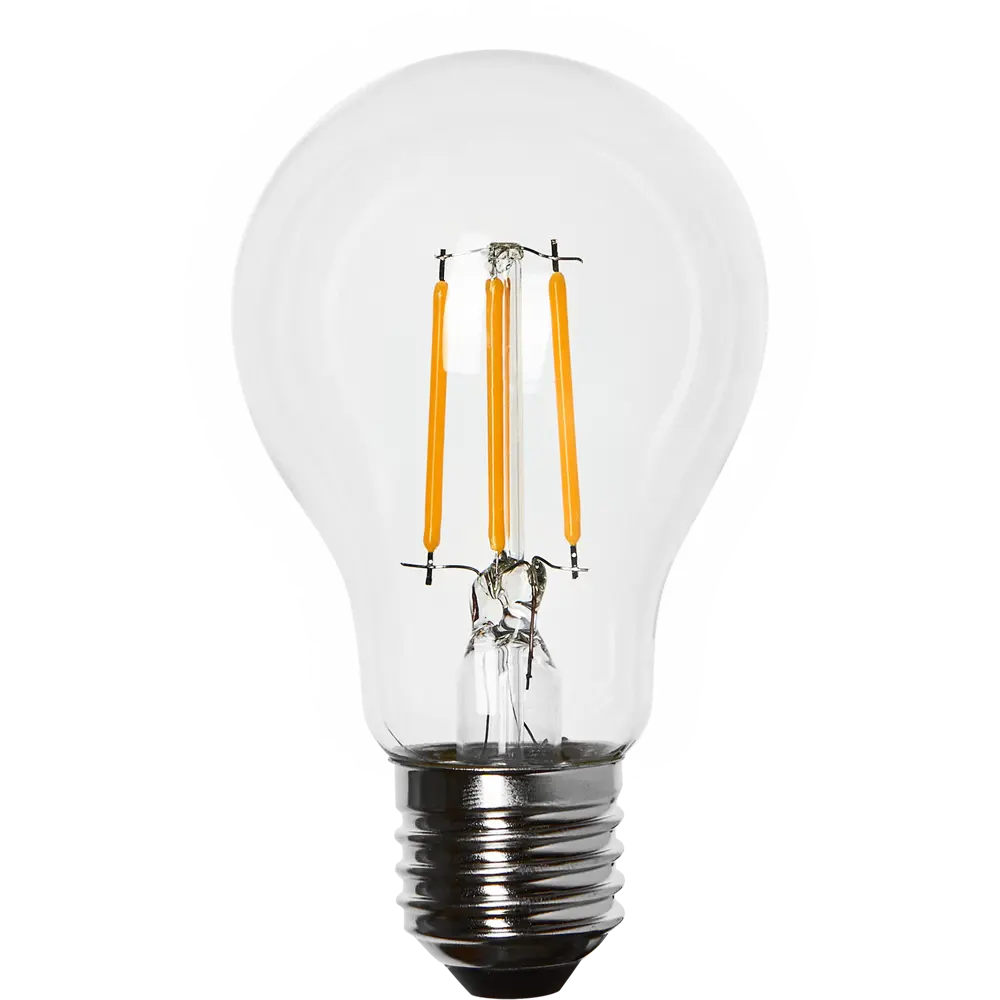 LEXMAN LED лампа E27 груша прозрачная 5Вт нейтральный свет 82991666 STLM-1387680 - Вид №1