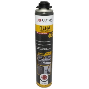 Пена монтажная пистолетная Ultima Pro 65 лето 820 мл