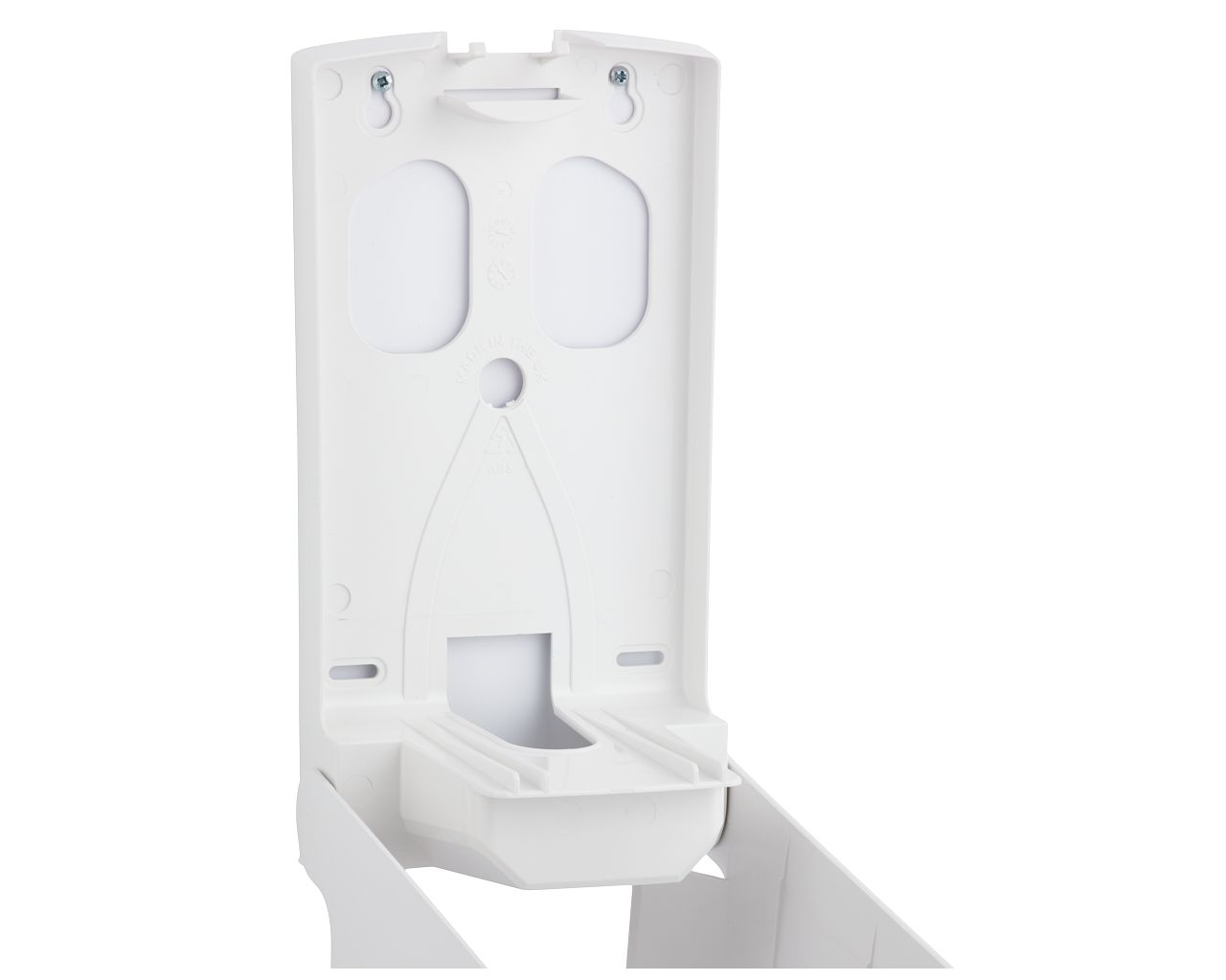 CTS201 Контейнер для бумажных полотенец в рулонах TOP MINI, АБС-пластик, белый, серое окно Merida  - Вид №2