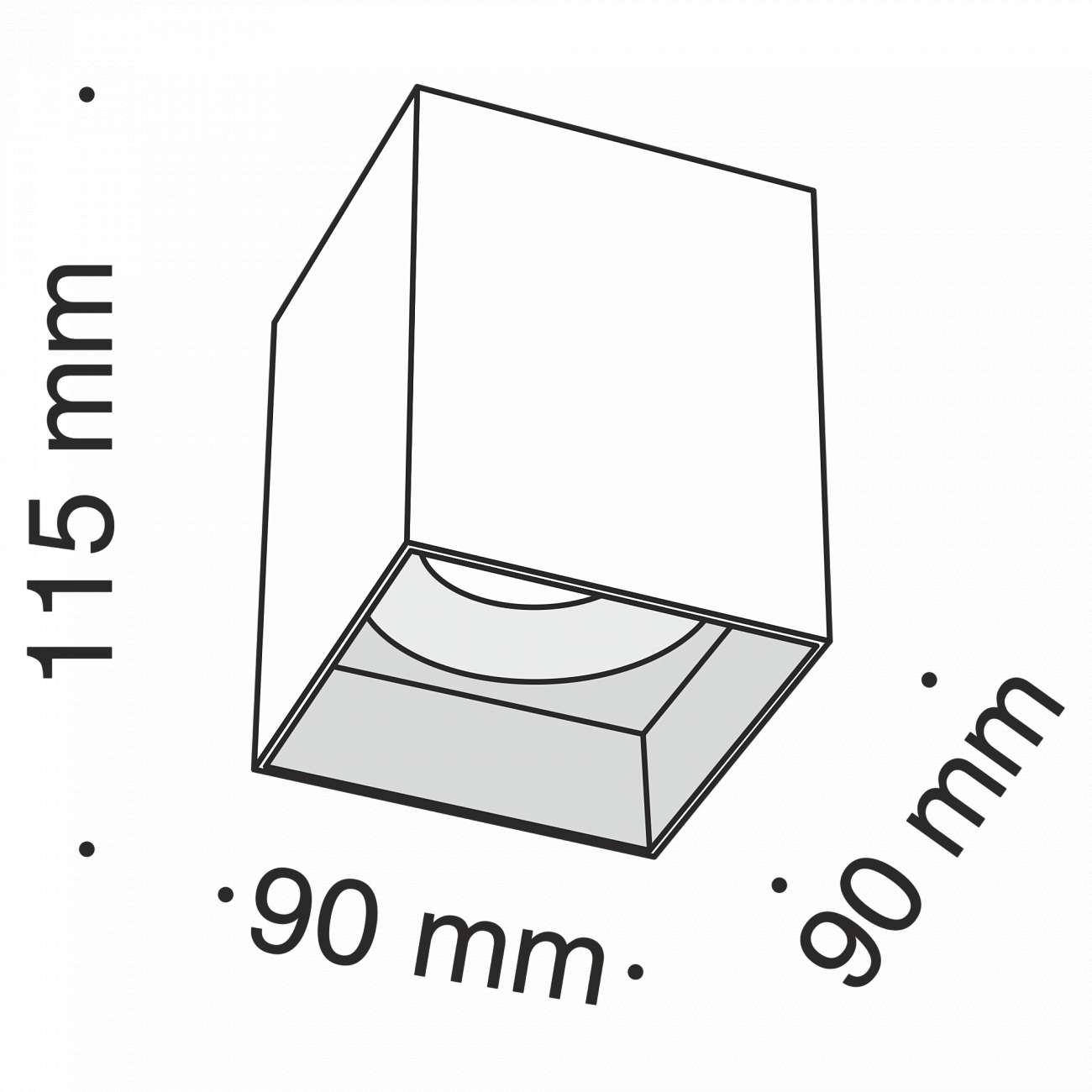 Спот потолочный галогеновый 9х9 см черный Alfa C015CL-01B TECHNICAL CEILING & WALL 00-3956952 Черный  - Вид №4