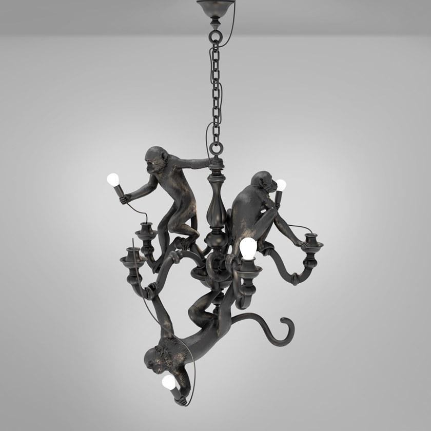 Seletti Светодиодная люстра из пластмассы The monkey lamp sun-id-1501264 - Вид №9