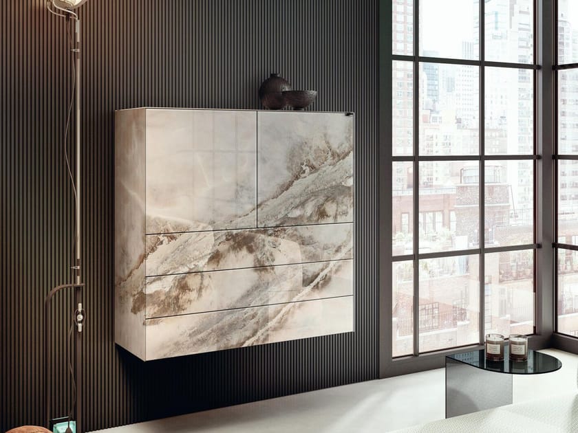 Стеклянный подвесной шкаф Lago ARCH-00153063