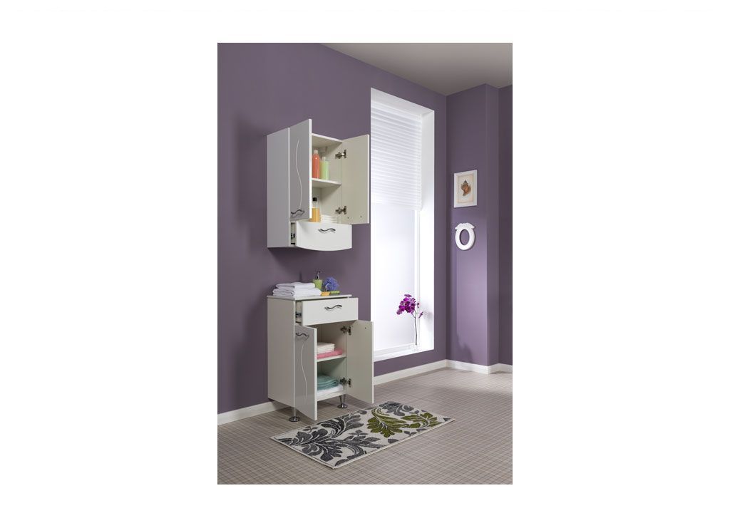 Тумба для ванной без раковины Aquanet Моника 50 белый 00186779 - Вид №5