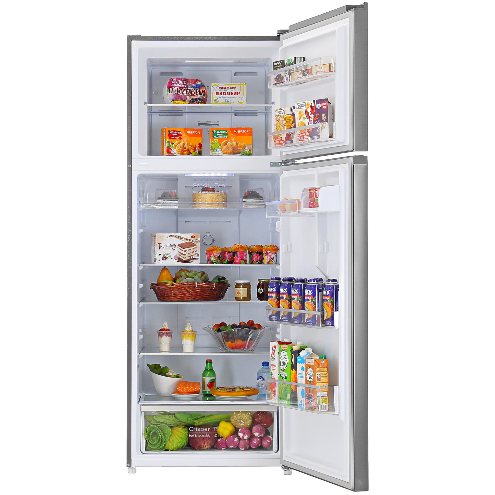 5098863 Холодильник с морозильником   DEXP T4-47AMG серебристый STDN-0145980 - Вид №5