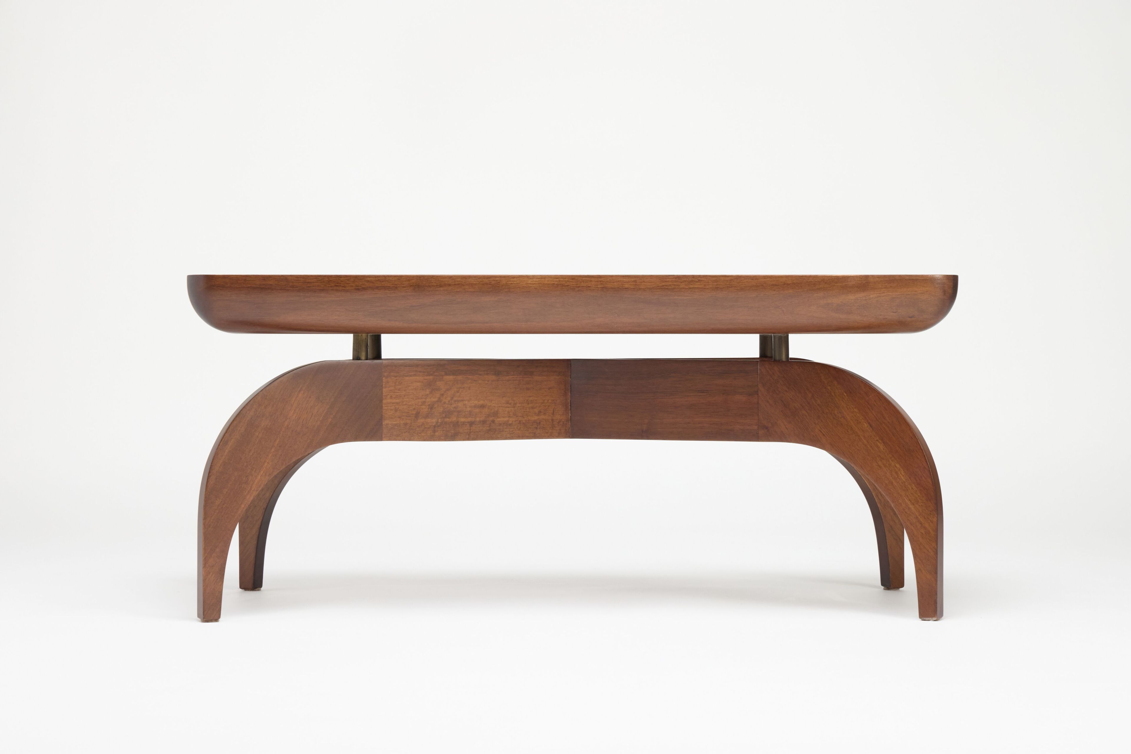 Прямоугольный журнальный столик из ореха и мрамора REDA AMALOU DESIGN ARCH-00003795 - Вид №1