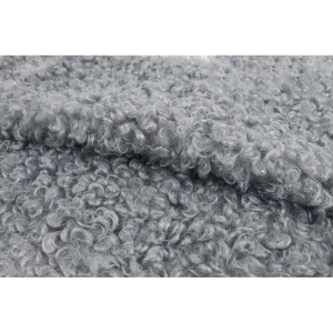 Ткань мебельная Alaska Silver искусственный мех 140 см цвет серый