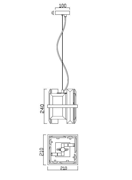 Стеклянный подвесной светильник Maytoni Cerezo ARCH-00044798 - Вид №3