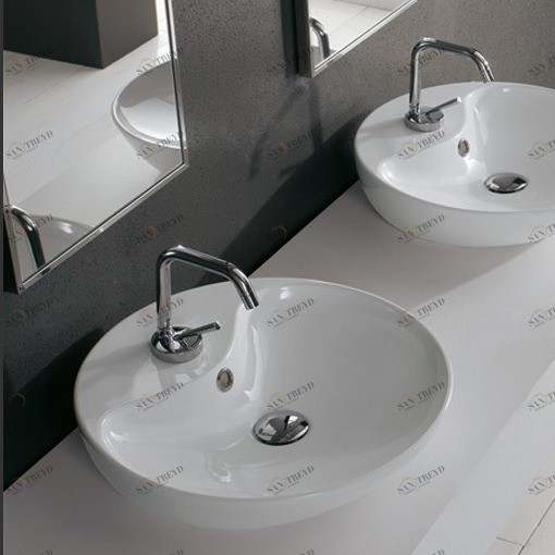 8098 Накладная раковина на столешницу  овальная Scarabeo Ceramiche 