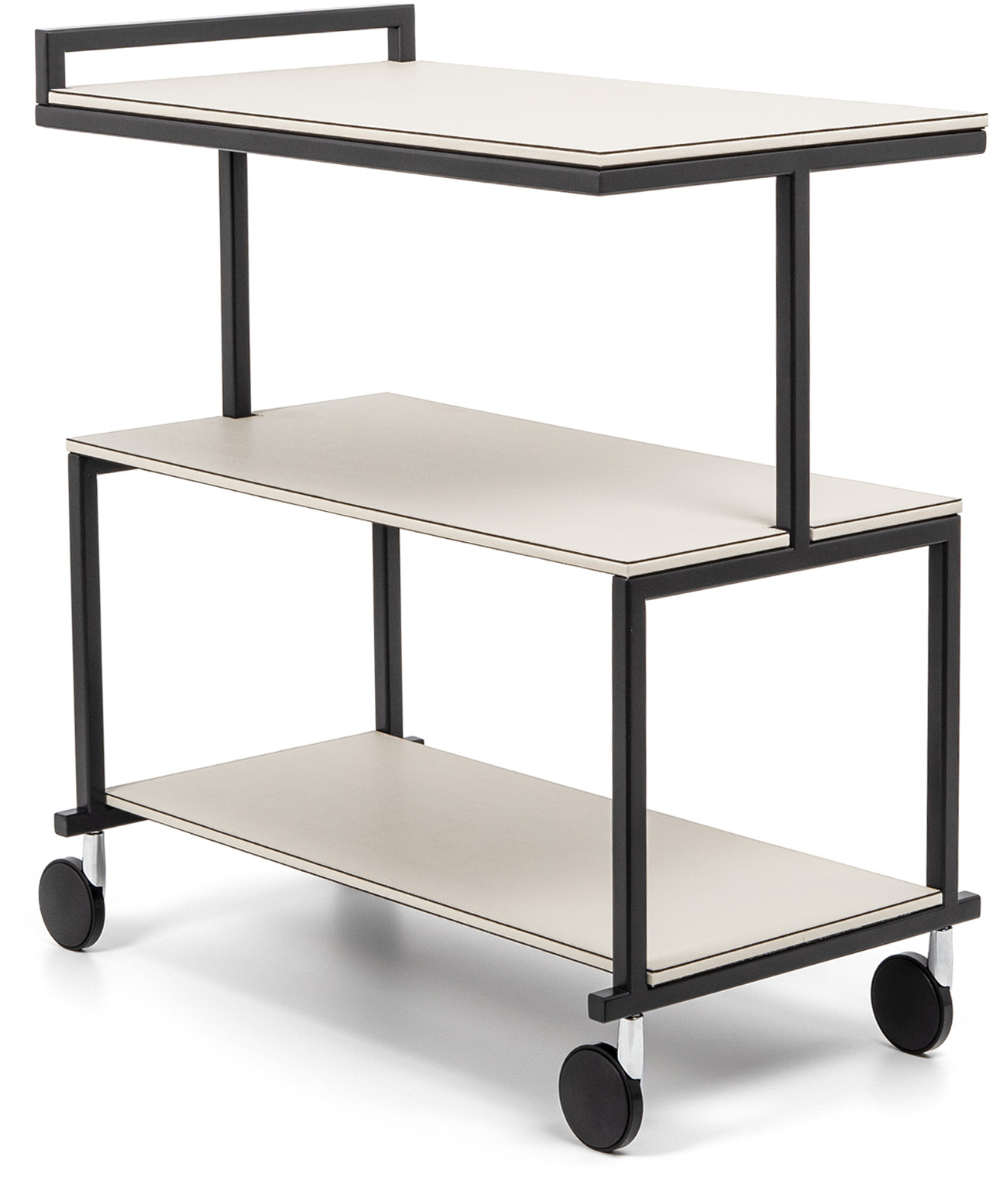 Сервировочная Тележка Albert - 70X40XH81 см / зернистая кожа_темно-серый