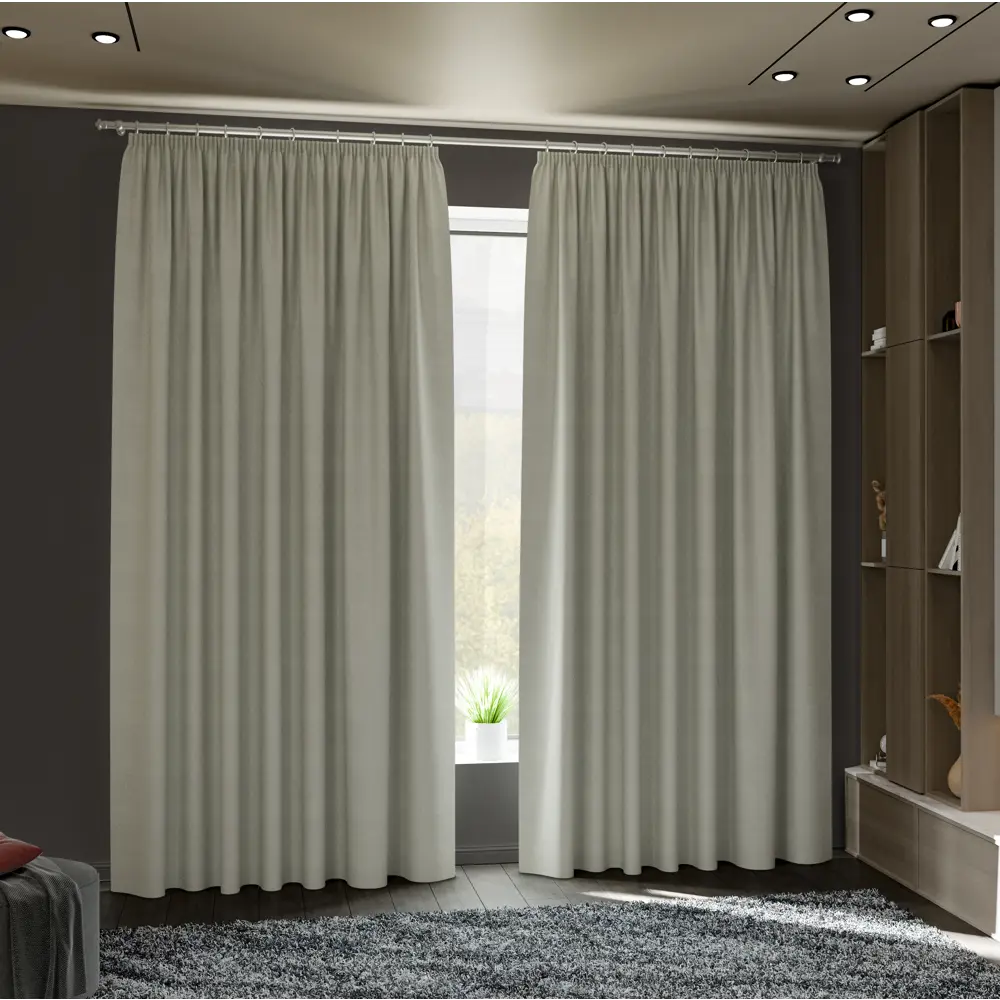 Комплект штор блэкаут Miamoza Nola светло-серый 150x250 см 89420790 STLM-1569003