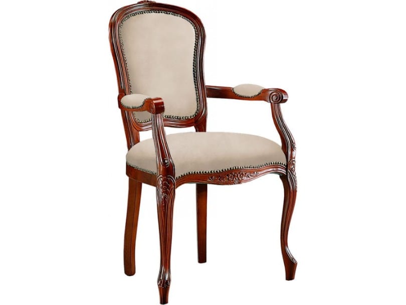 Деревянный стул с подлокотниками со встроенной подушкой XLINE 4213 ARCH-00071822