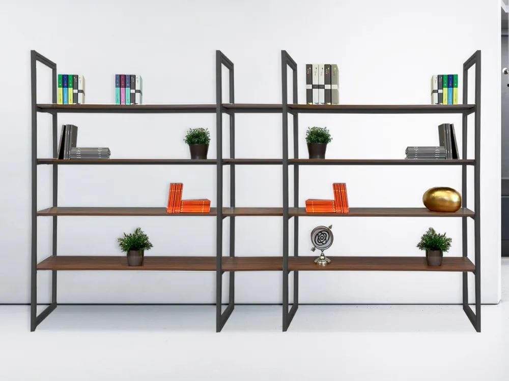 Самонесущий модульный офисный книжный шкаф из алюминия и дерева STUDIO T Ecodesign ARCH-00086315