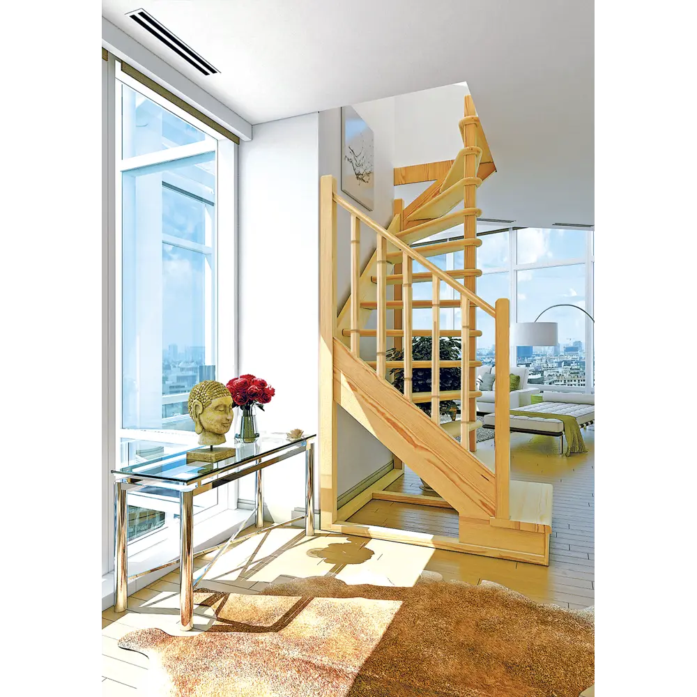 Лестница поворотная 180° ЛЕС-03 универсальная ЛЕСЕНКА STLM-2187703 - Вид №1