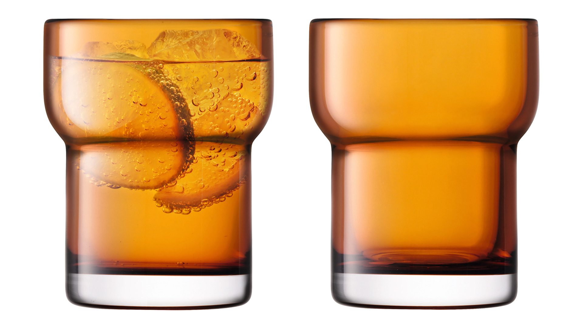 10656209 LSA International Набор стаканов LSA International, "Utility", 300мл, охра, 2шт. Стекло - Вид №1