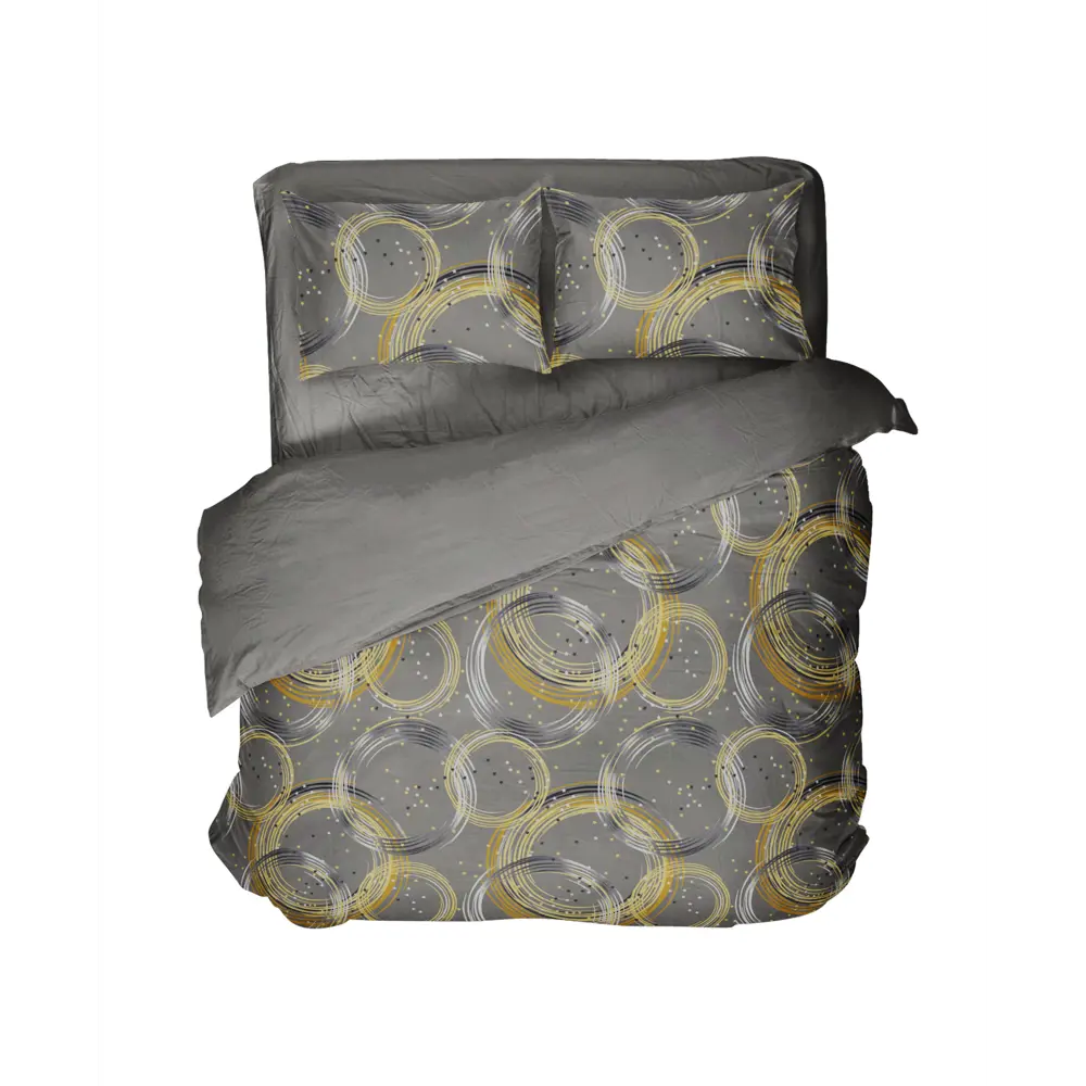 Комплект постельного белья Шуйские Ситцы Орион полутораспальный бязь серый STLM-2187176