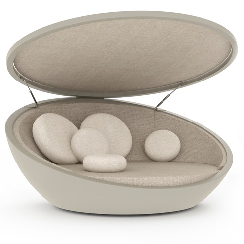 027438 Кровать круглая со складным навесом Vondom Ulm - Вид №15