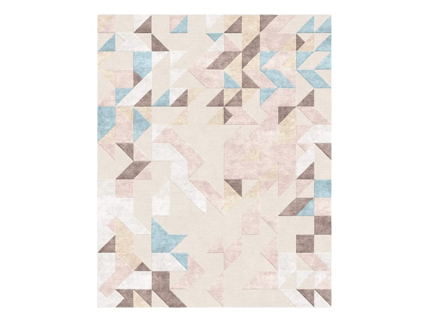 Прямоугольный ковер ручной работы Tapis Rouge Ludico Kids ARCH-00051254