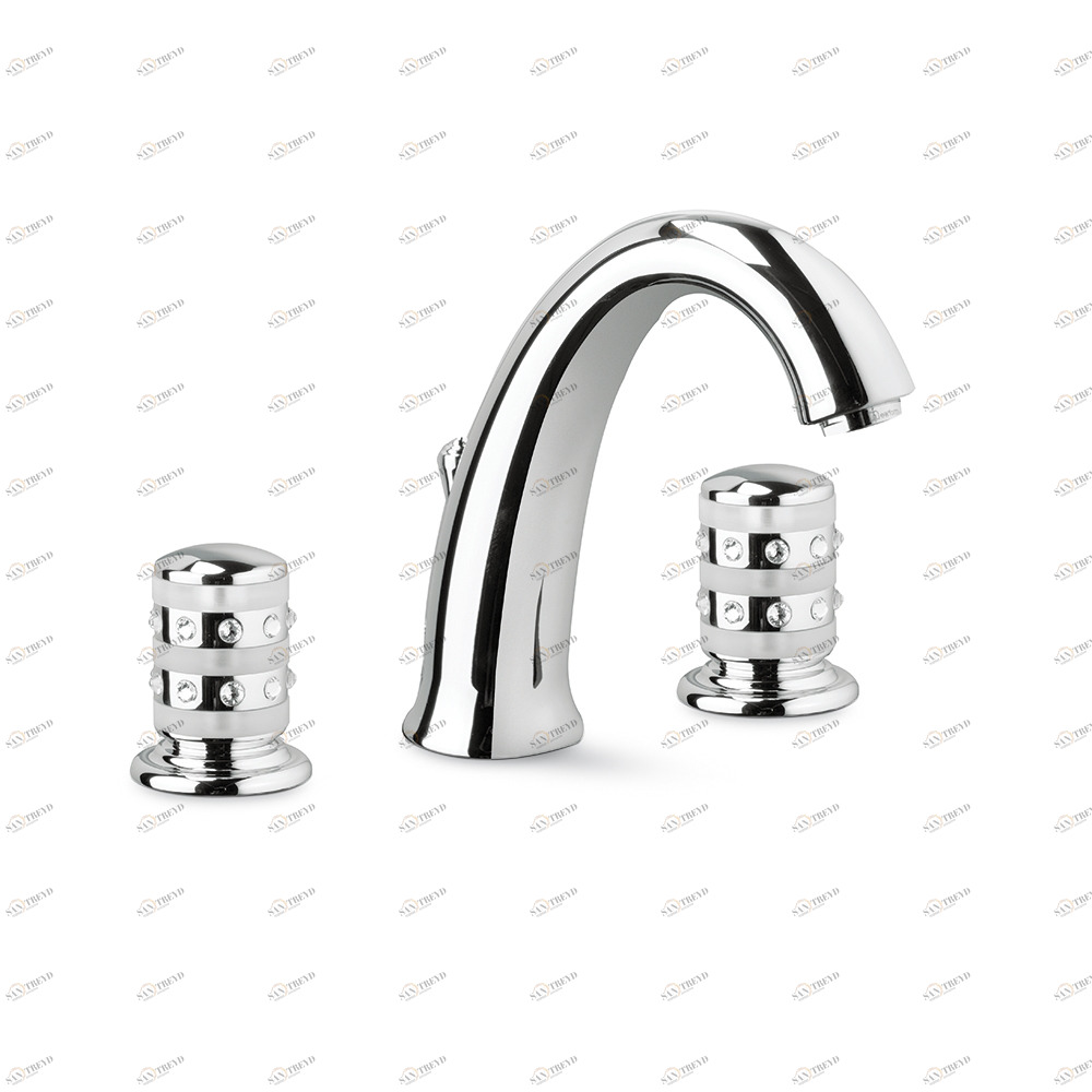 Группа раковины с 3 отверстиями, тройник 1/2 ”и выдвижной сливной набор 1” 1/4. DELUXE PRESTIGE NEWFORM Италия 68105