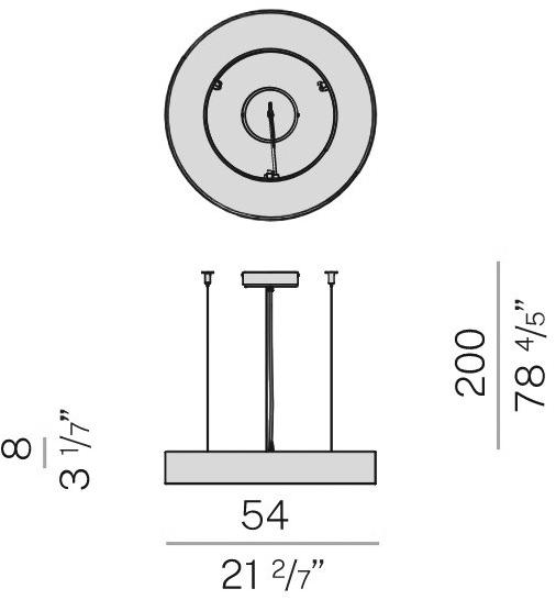 PANZERI Светодиодный подвесной светильник из алюминия Silver ring sun-id-1399740 - Вид №7