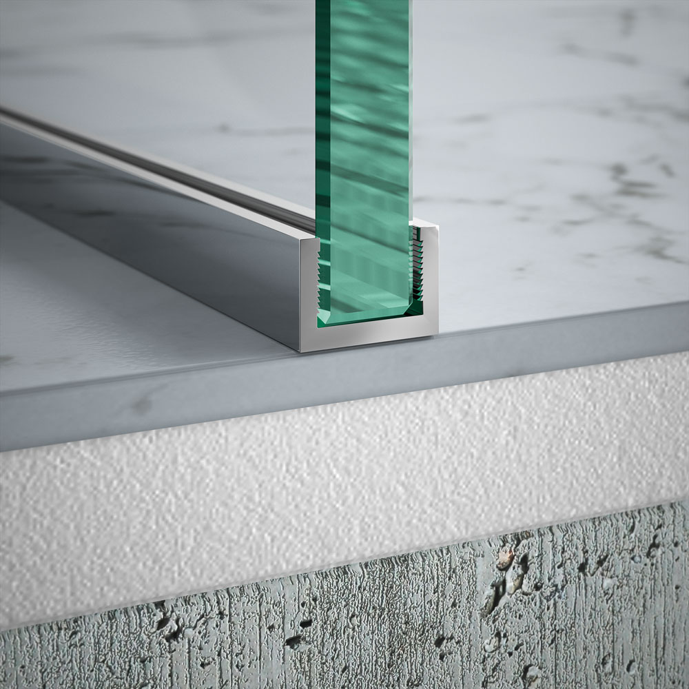 Душевая перегородка GWA1600 Merlyn Arysto Ten Хромированный  - Вид №3