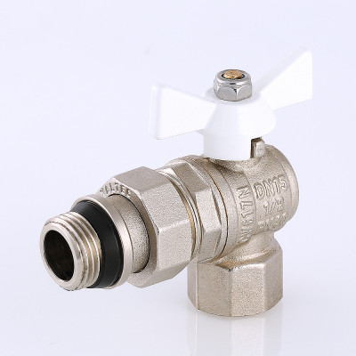 VT.228.NRW.04 Кран шаровой VALTEC BASE угловой с полусгоном и дополнительным уплотнением Valtec 1/2"  - Вид №3