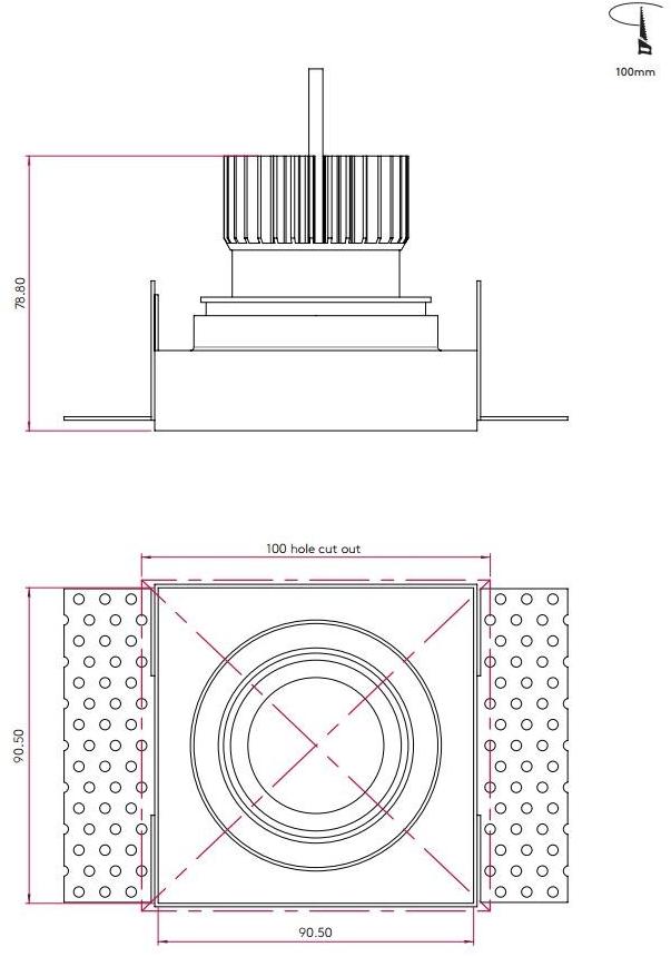 Astro Lighting Регулируемый квадратный светодиодный светильник из цинка  1248009  - Вид №2