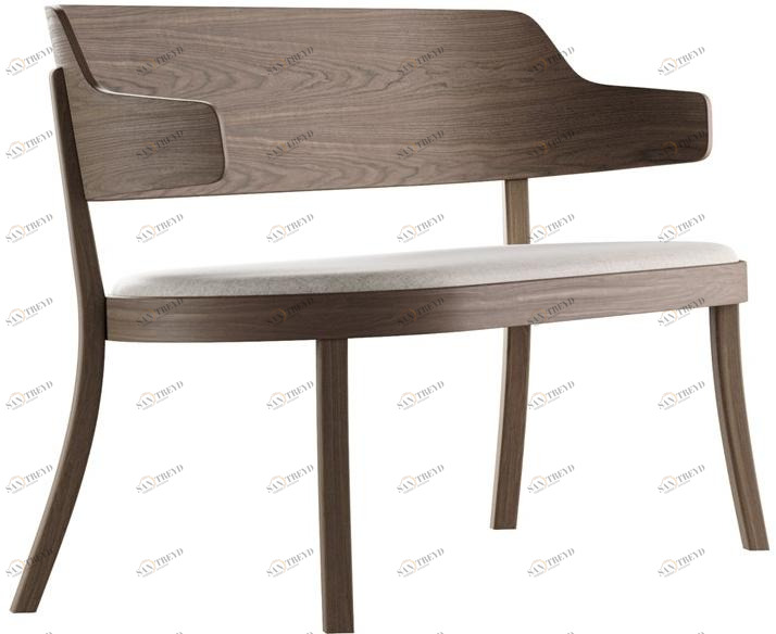 horgenglarus Скамья из массива дерева со спинкой Seley 17-423 