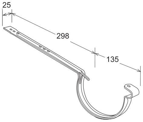 First Corporation Аист из окрашенного листового металла для желоба First plast Cin125n - Вид №1