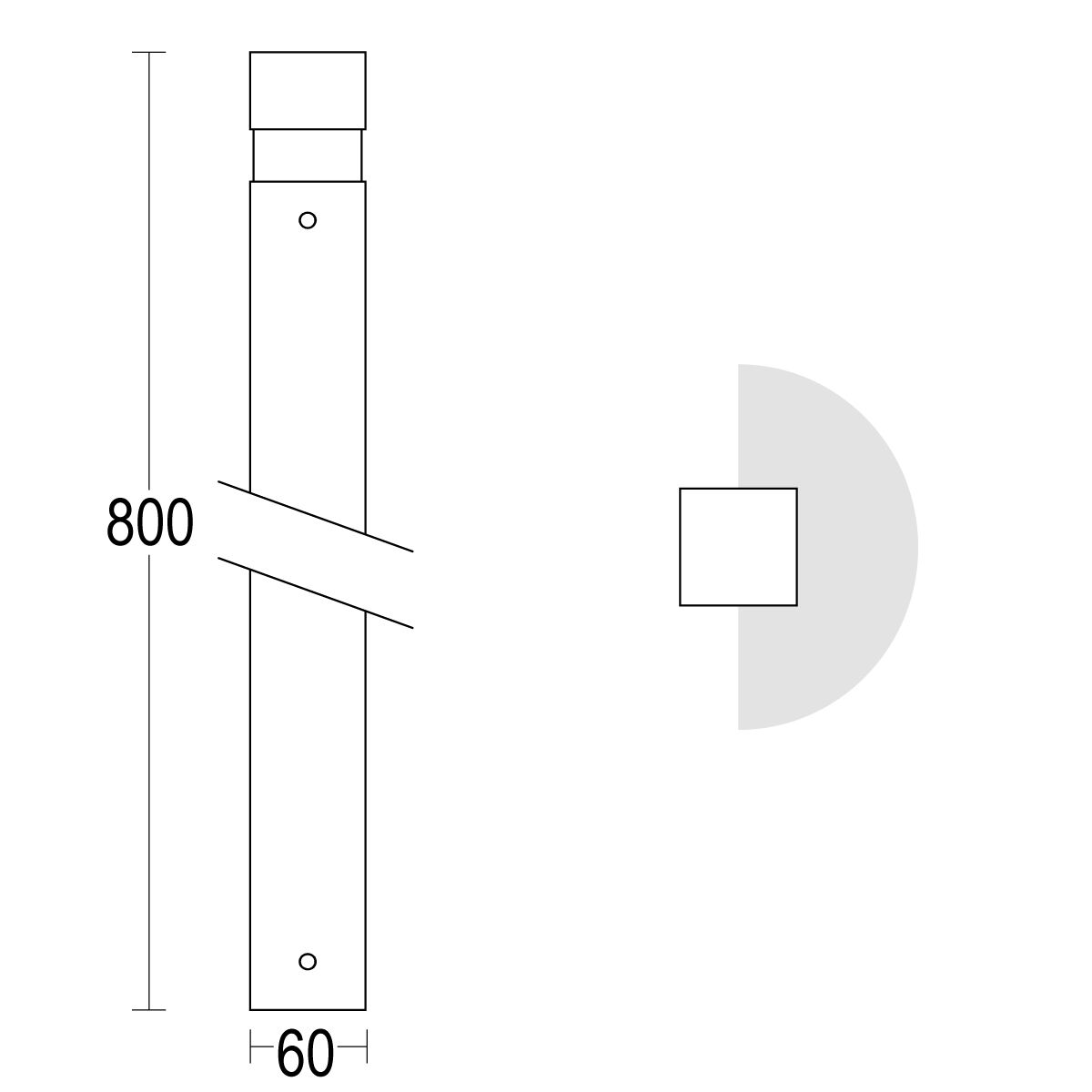 Алюминиевый светодиодный светильник с порошковым покрытием Ghidini Lighting Quadro ARCH-00061180 - Вид №23