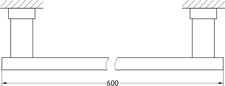 TIF 009 Штанга для полотенца 60 cm LINEAG TIFFANY - Вид №1