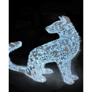 Электрическая светящиеся фигура Барс 400 LED 40x120x60 см теплый белый свет 86164084 STLM-2033252