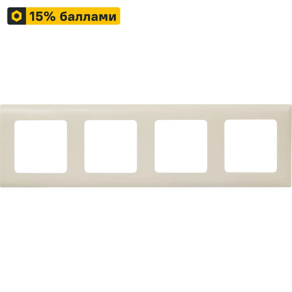 LEXMAN LILIAN Classic - универсальная рамка для розеток 4 поста, цвет слоновая кость 86761664 STLM-0071376