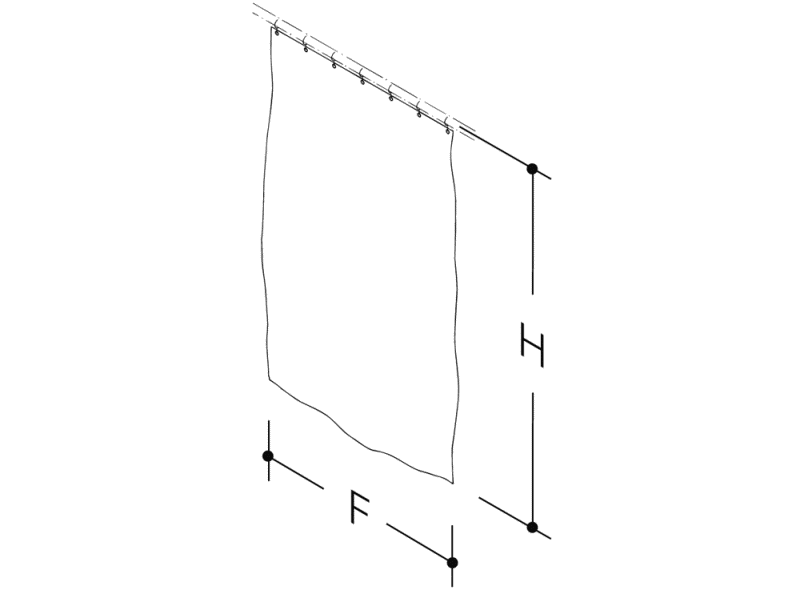 801.34.V0334 занавеска для душа/кабины HEWI Serie 477/801  - Вид №4