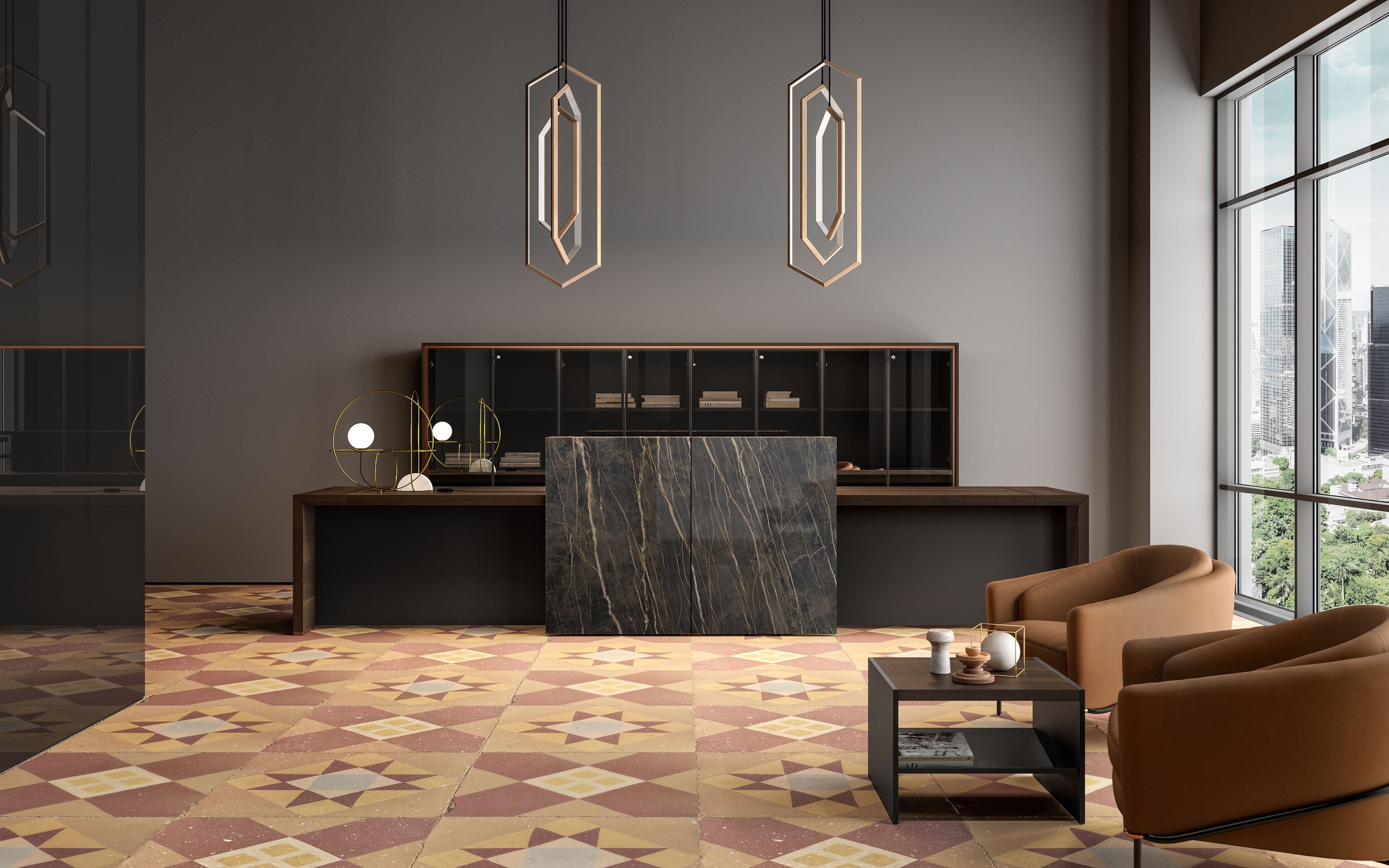 Деревянный журнальный столик с журнальной стойкой About Office Bold58 ARCH-00118315 - Вид №1