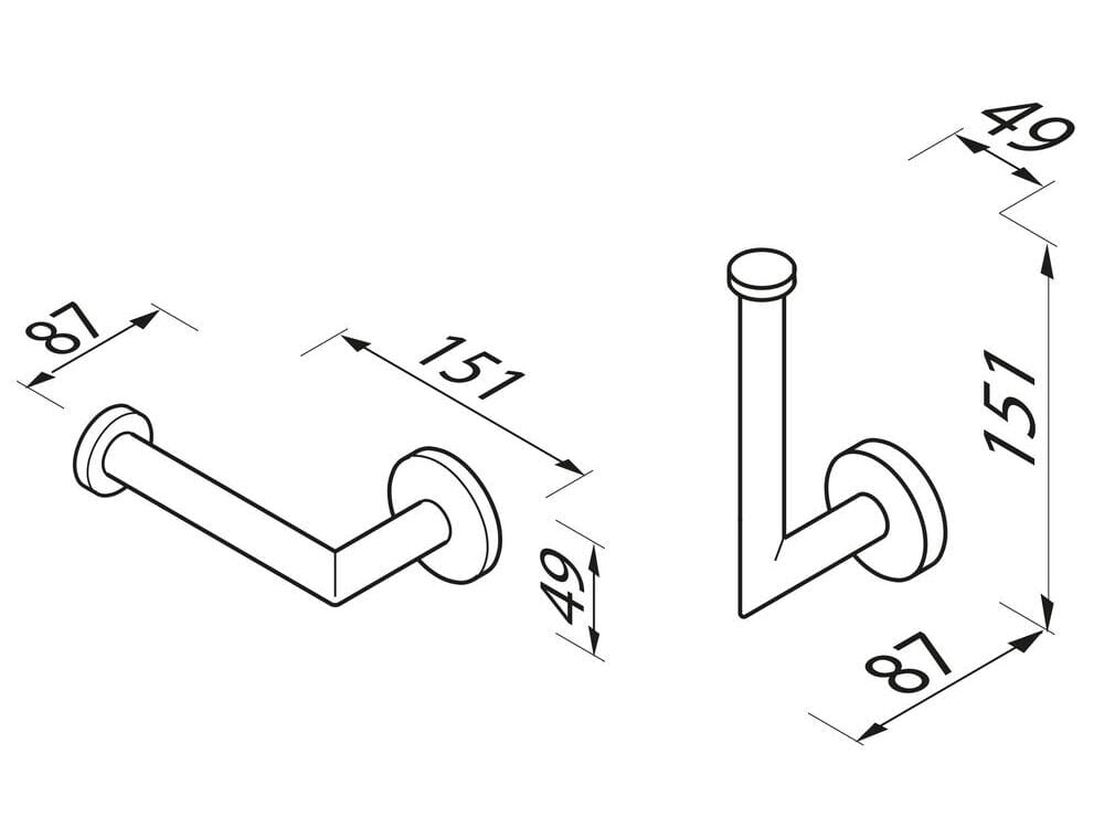 Металлический держатель рулона Geesa Nemox ARCH-00022482 - Вид №3