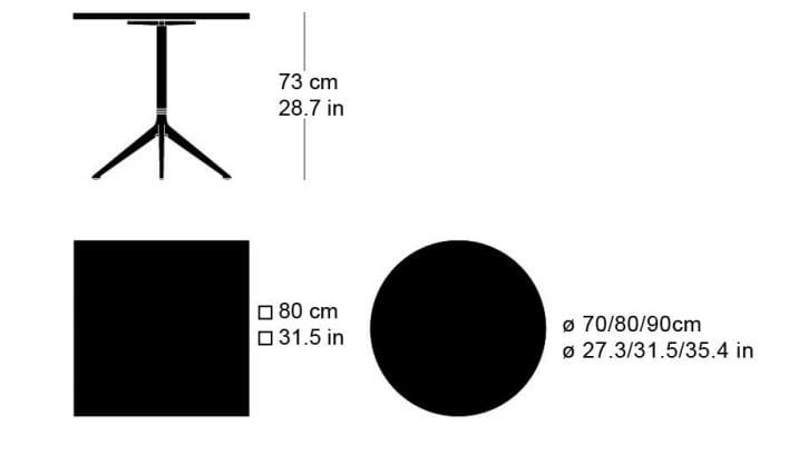 Квадратный обеденный стол из массива дерева horgenglarus EPOC ARCH-00030913 - Вид №2