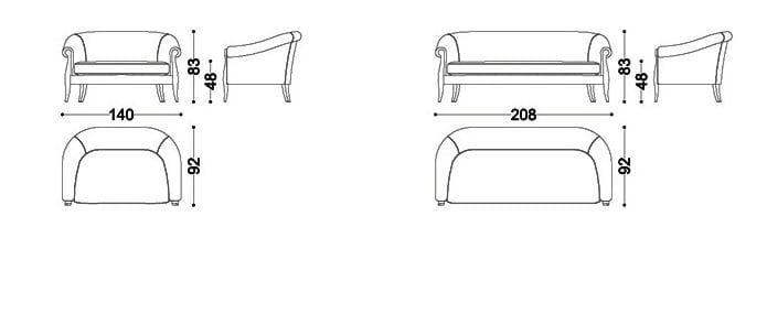 Ткань диван OPERA CONTEMPORARY Siebel ARCH-00095456 - Вид №2