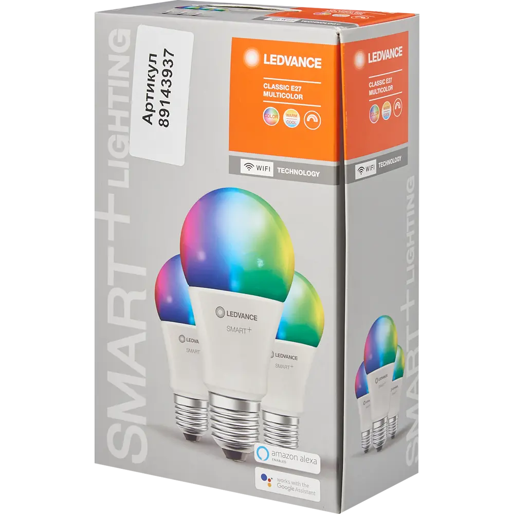Набор умных ламп светодиодных Wi-Fi Osram Smart Plus E27 220-240 В 9.5 Вт груша матовая 1055 лм изменение цвета RGB 3 шт 89143937 STLM-2161303 LEDVANCE  - Вид №7