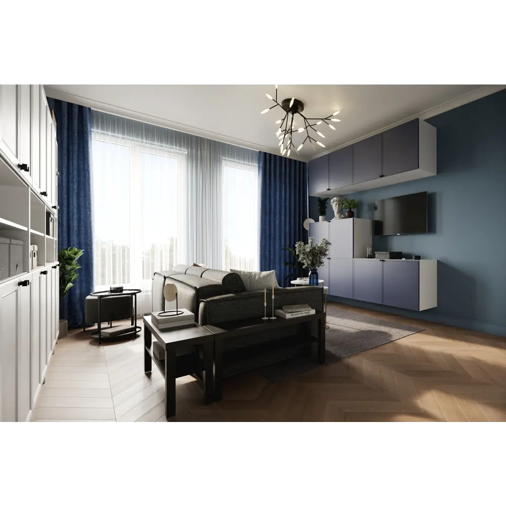 Santreyd Дверь для шкафа Лион Амьен в цвете индиго 39.6x38 см 89354808 STLM-1537986 - Вид №6