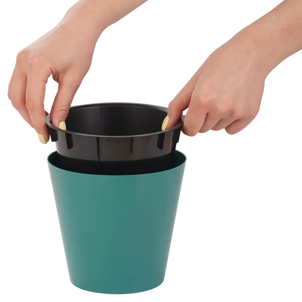 Горшок цветочный London ø23 h20.8 см v5 л пластик синий INGREEN STLM-2082408 - Вид №2