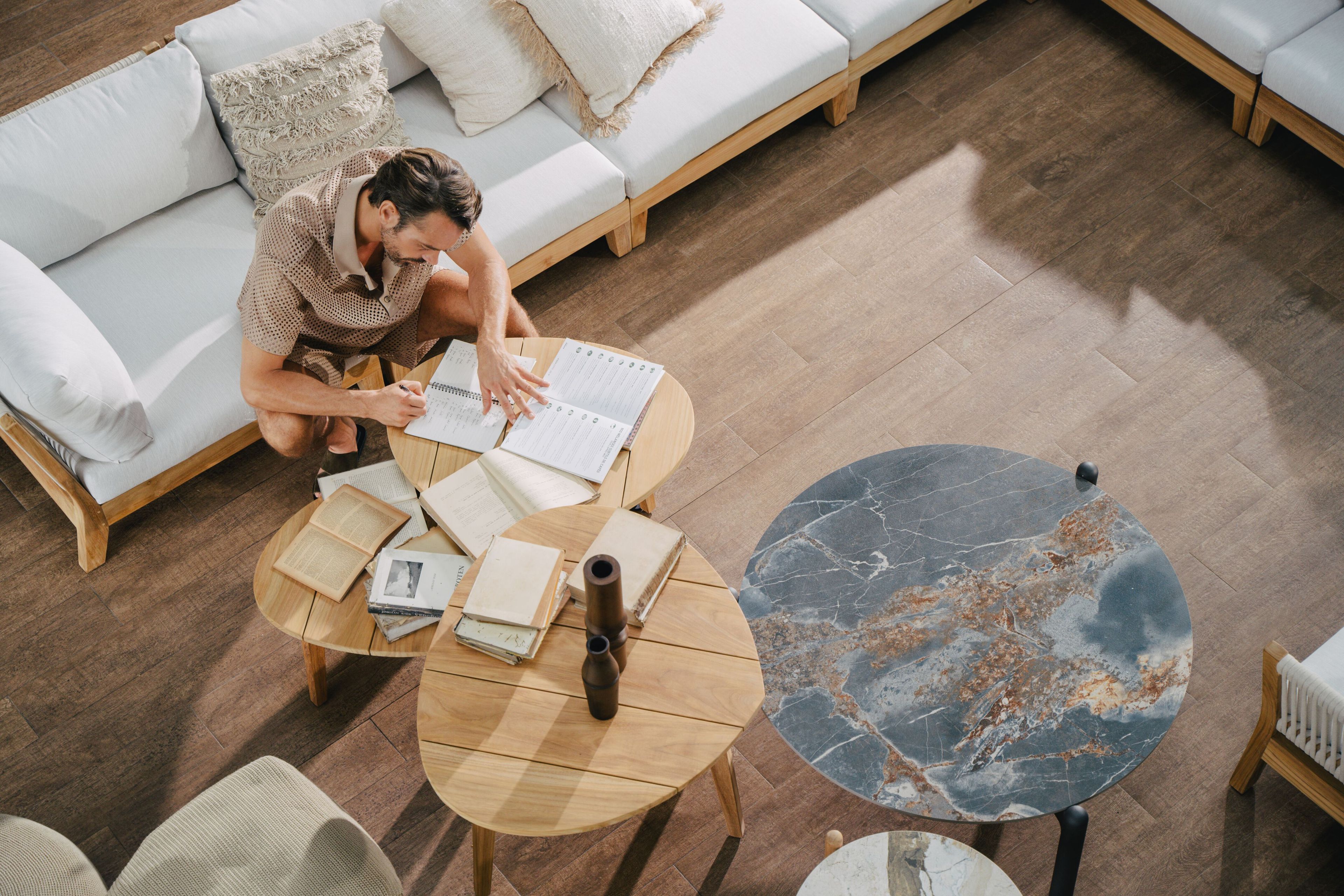 Высокий садовый стол из тикового дерева cbdesign Tria ARCH-00022180 - Вид №3