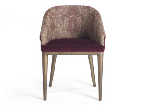 Мягкий бархатный стул с подлокотниками