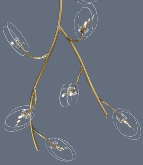 Patinas Lighting Светодиодный потолочный светильник ручной работы из латуни Inverno sun-id-1405641 - Вид №4